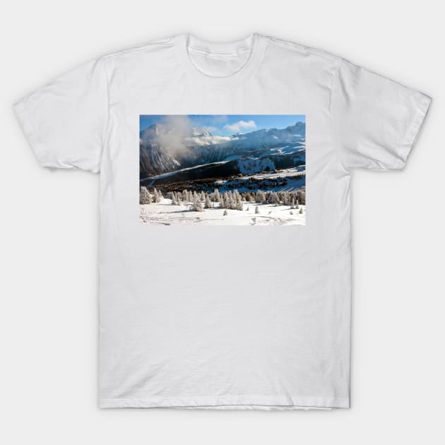 Courchevel 1850 3 Valleys French Alps France T-Shirt by AndyEvansPhotos